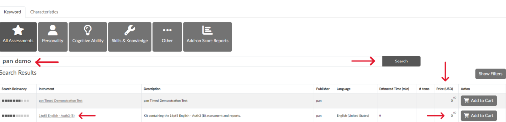 Talogy Platform What are the prices for the assessments/reports on the Talogy platform ...
